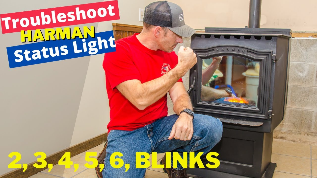 Trouble Shooting Status light 2, 3, 4, 5, 6 blinks Harman Pellet stove P series