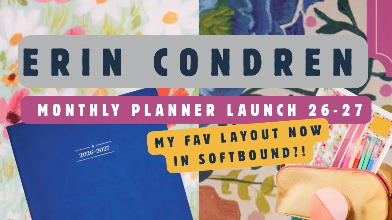 Новинки от Erin Condren! Ежемесячные планировщики (В МЯГКОЙ ОБЛОЖКЕ?!) и летний набор!