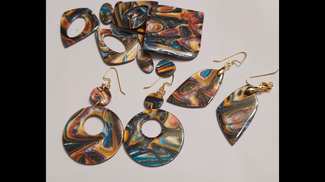 So Much Sparkle !! Polymer Clay Mokume Gane -Metallic Colors Tutorial