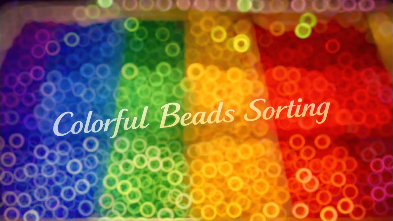 Colorful Beads Sorting | Satisfying lofi ASMR for sleep 💛🩷💙