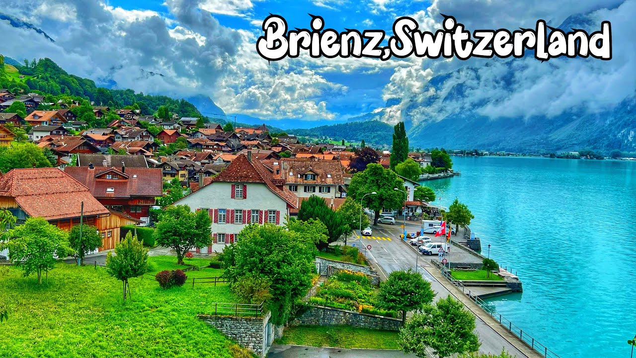 Brienz, Switzerland, walking tour on a rainy day 4K - The most beautiful Swiss villages
