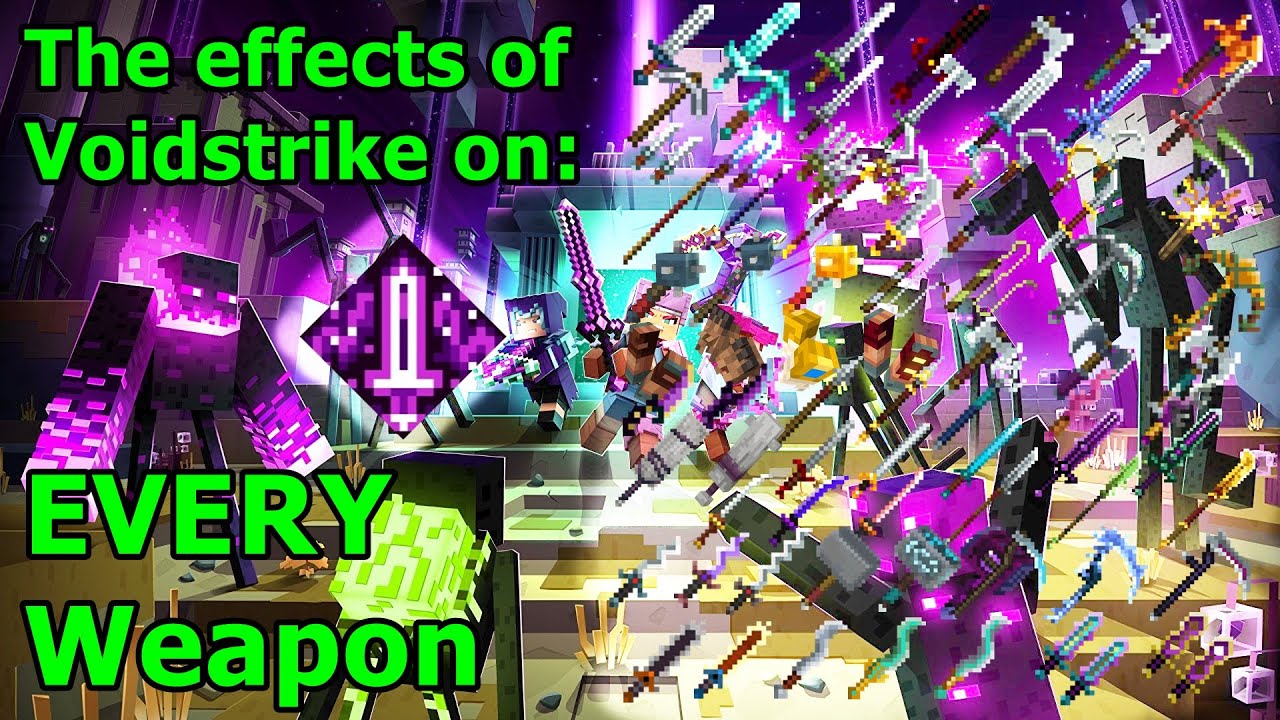 So I Calculated the Average Damage Increase of Voidstrike on EVERY Weapon - Minecraft Dungeons