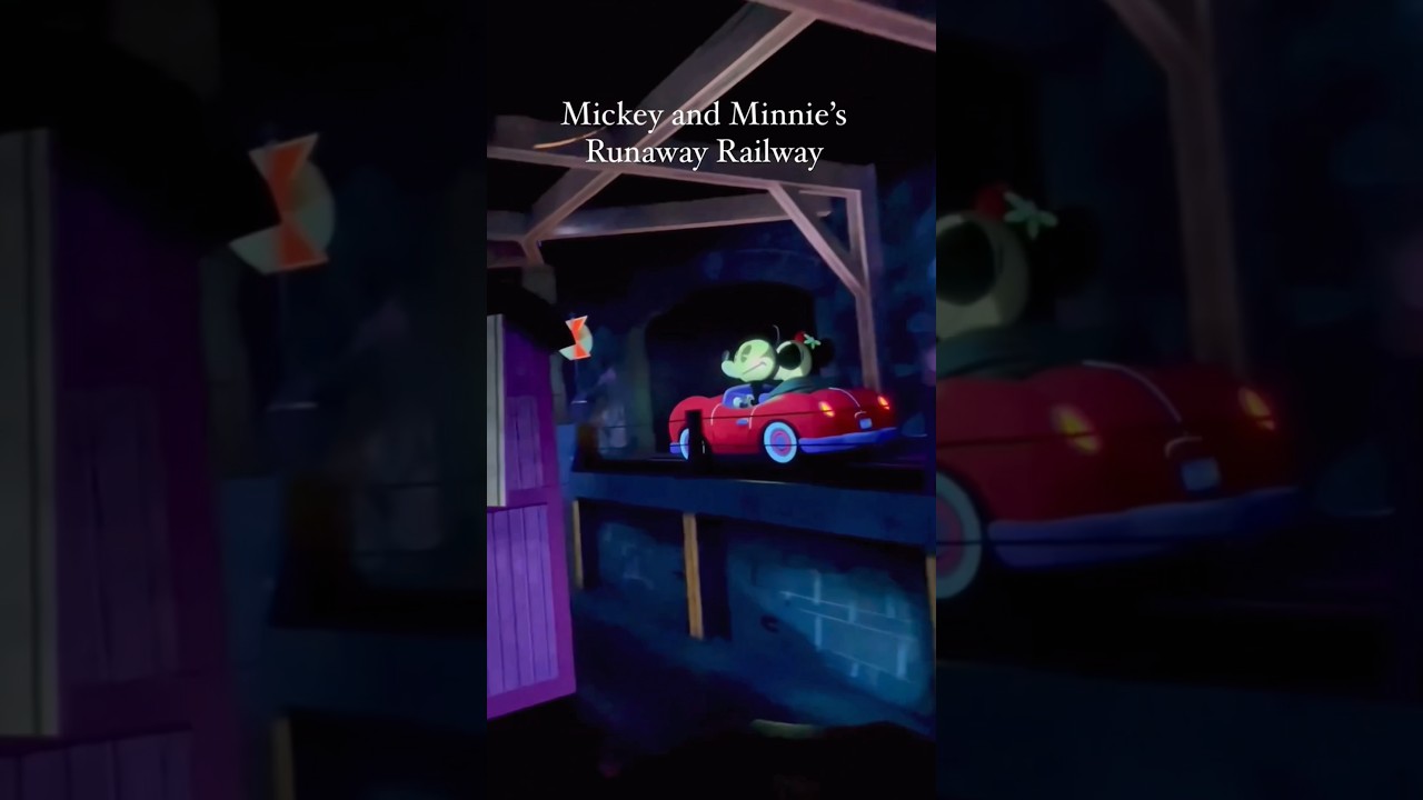 Mickey and Minnie&rsquo;s Run Away Railway at Disneyland #travel #vacation #disneyland #shorts