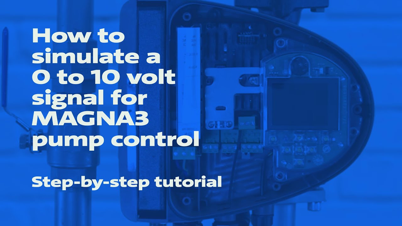 How to simulate a 0 to 10 volt signal for MAGNA3 pump control: Step-by-step tutorial
