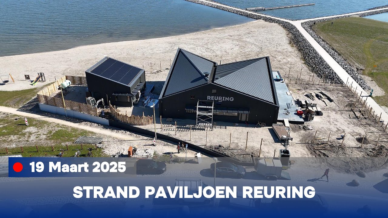 🏖️ Stadsstrand Hoorn & Strandpaviljoen Reuring &ndash; Hoe ver is de bouw? (4K Dronebeelden DJI Air 3)