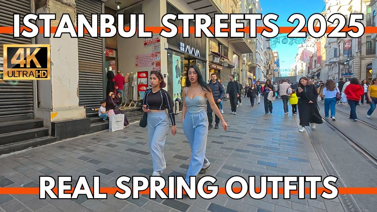 Istanbul Turkey April 2025 | What People Wear in Spring | 4K Walking Tour in Istiklal Street