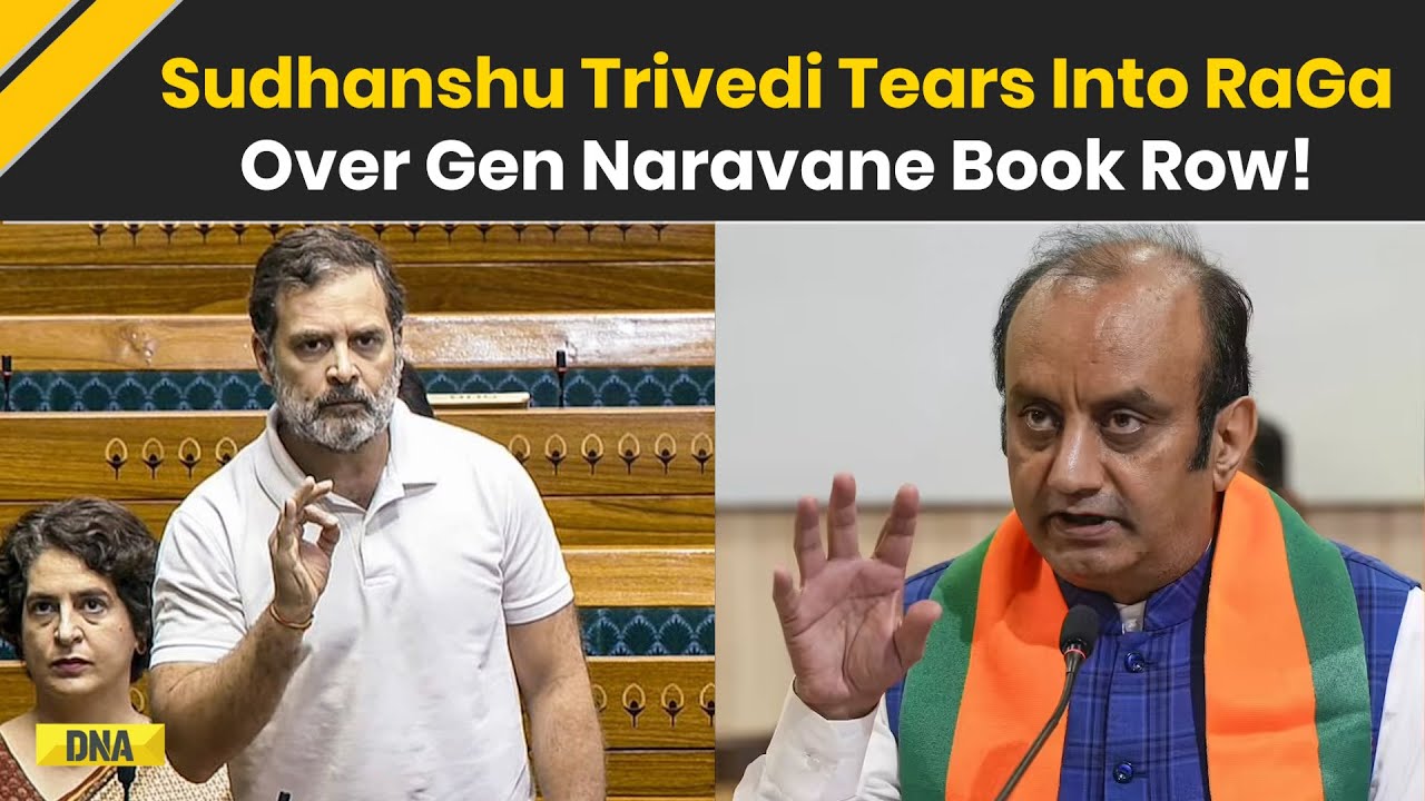 General Naravane Book Controversy: BJP's Sudhanshu Trivedi Slams Rahul Gandhi Over Gen Naravane Row