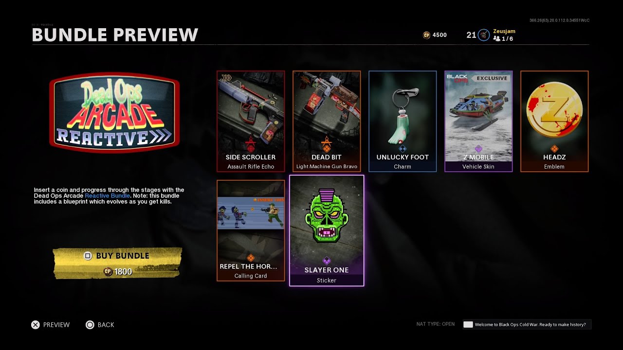 Call of Duty&reg;  Black Ops Cold War Dead Ops Arcade Reactive Bundle