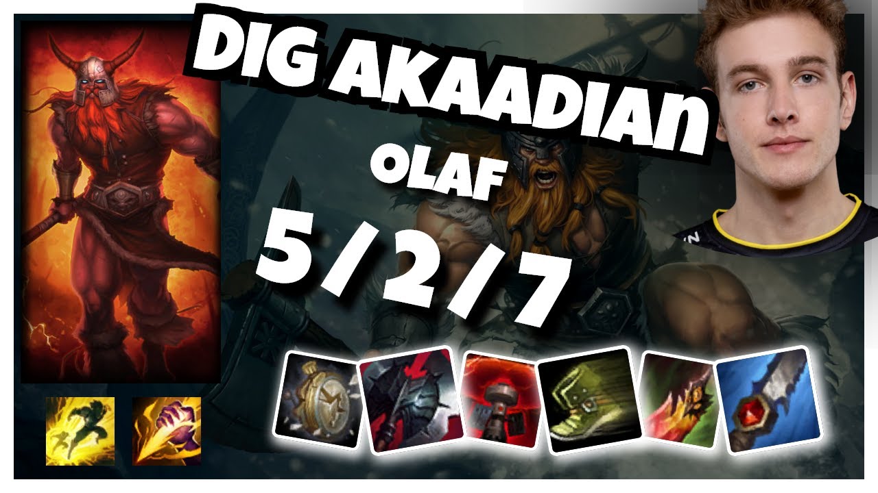 DIG Akaadian Olaf JUNGLE (5/2/7) vs NOCTURNE Gameplay Replay - Patch 10.19