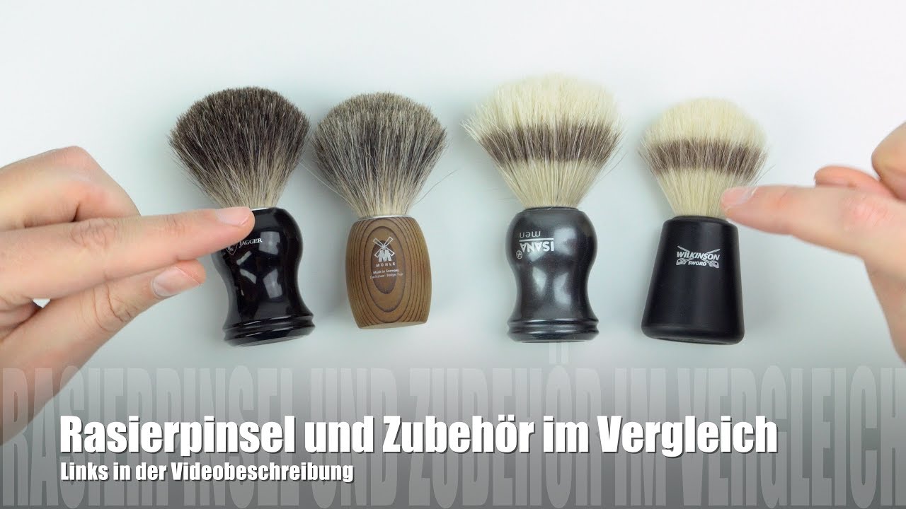 Rasierpinsel von Mühle, Edwin Jagger, Wilkinson und Zubehör im Vergleich/ Test (deutsch)