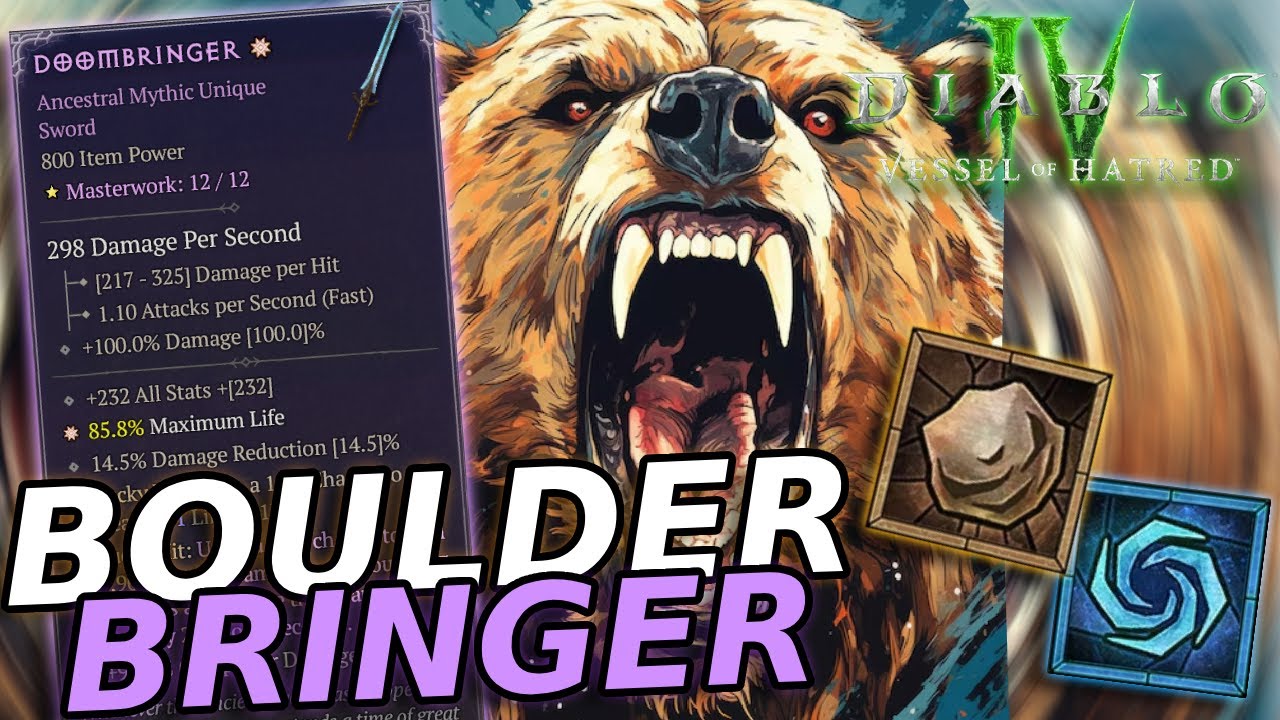 Diablo 4 DRUID Build BOULDER BRINGER PIT 102 Season 6!