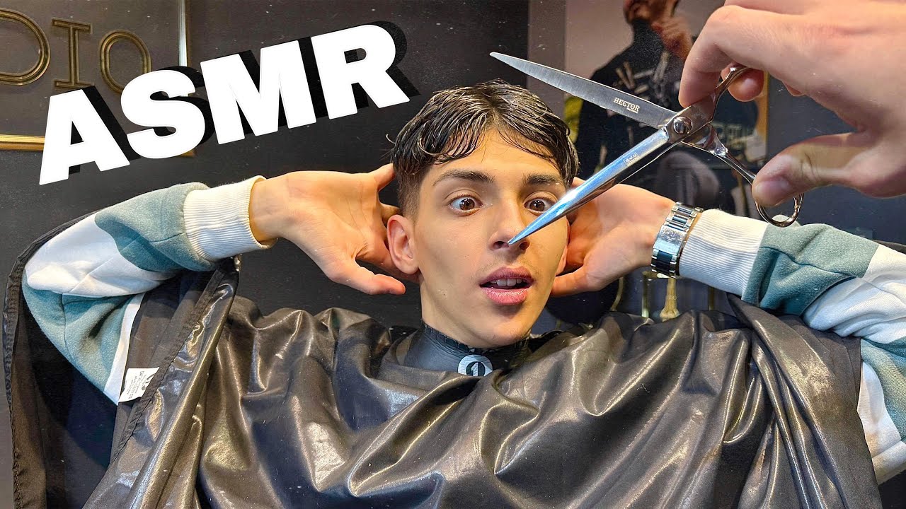 Расслабляющие стрижки ASMR и пенный массаж головы