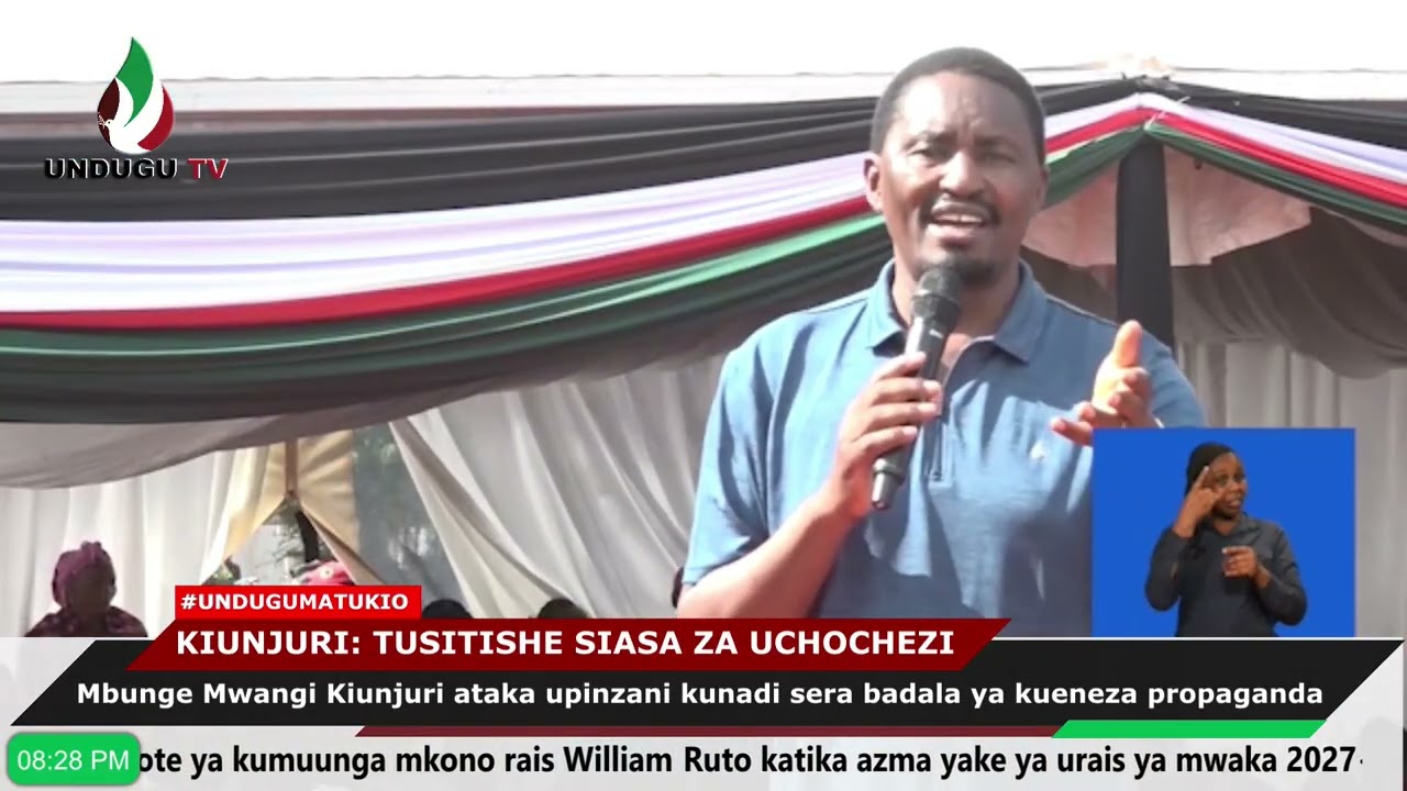 Mbunge Mwangi Kiunjuri ataka upinzani kunadi sera badala ya propaganda