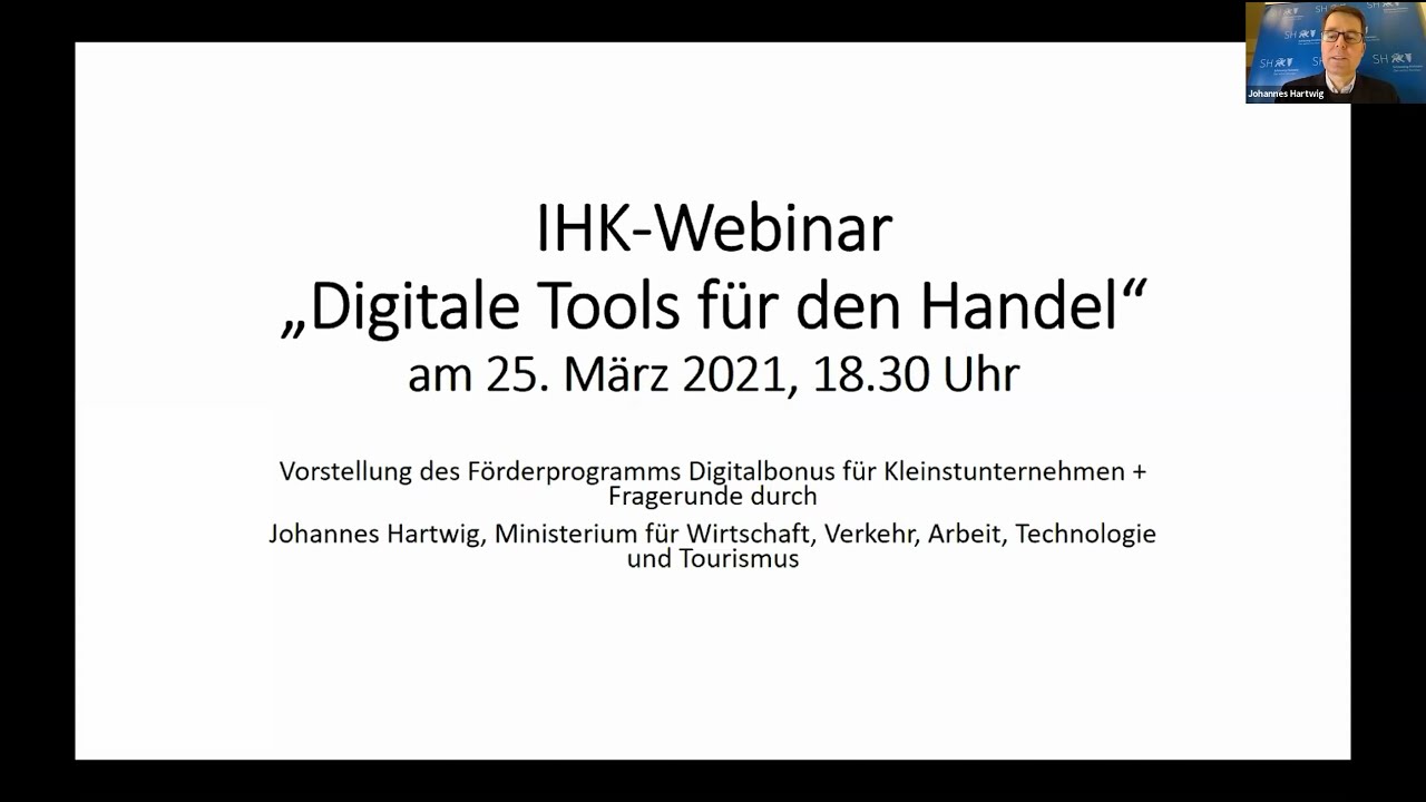 Webinar - Digitale Tools für den Handel
