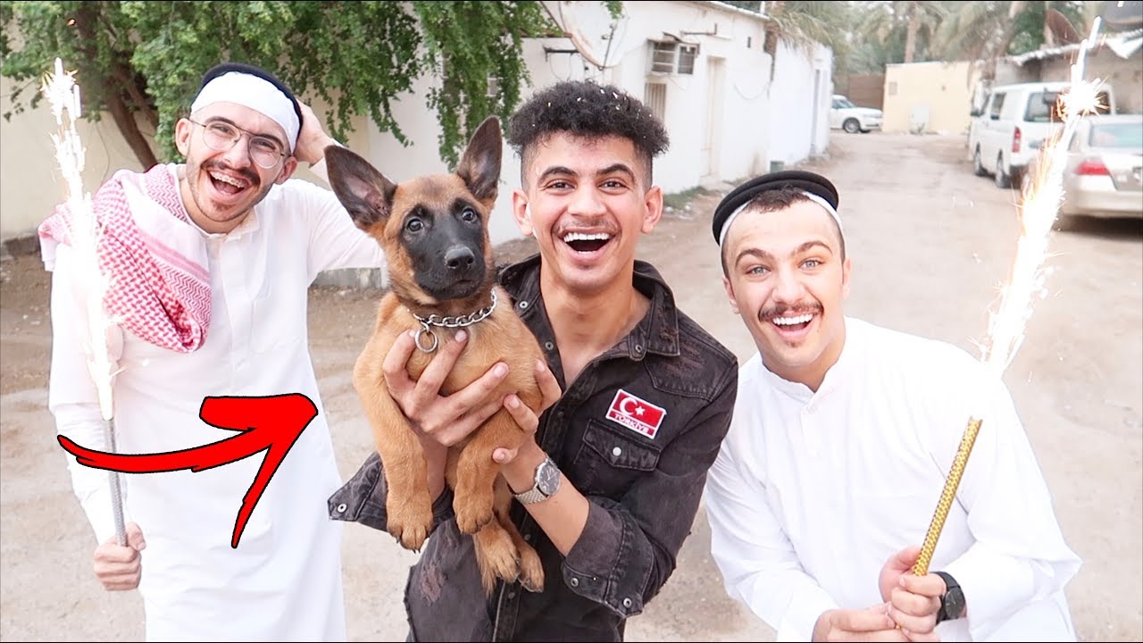 حفلة 5,000,000 متابع | الهدية كلب بوليسي 😭🎉!!