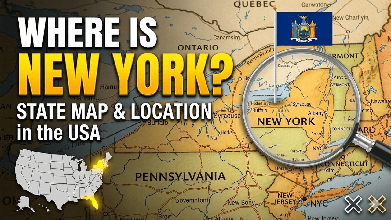 Where is New York in the US and and Cities Map of New York