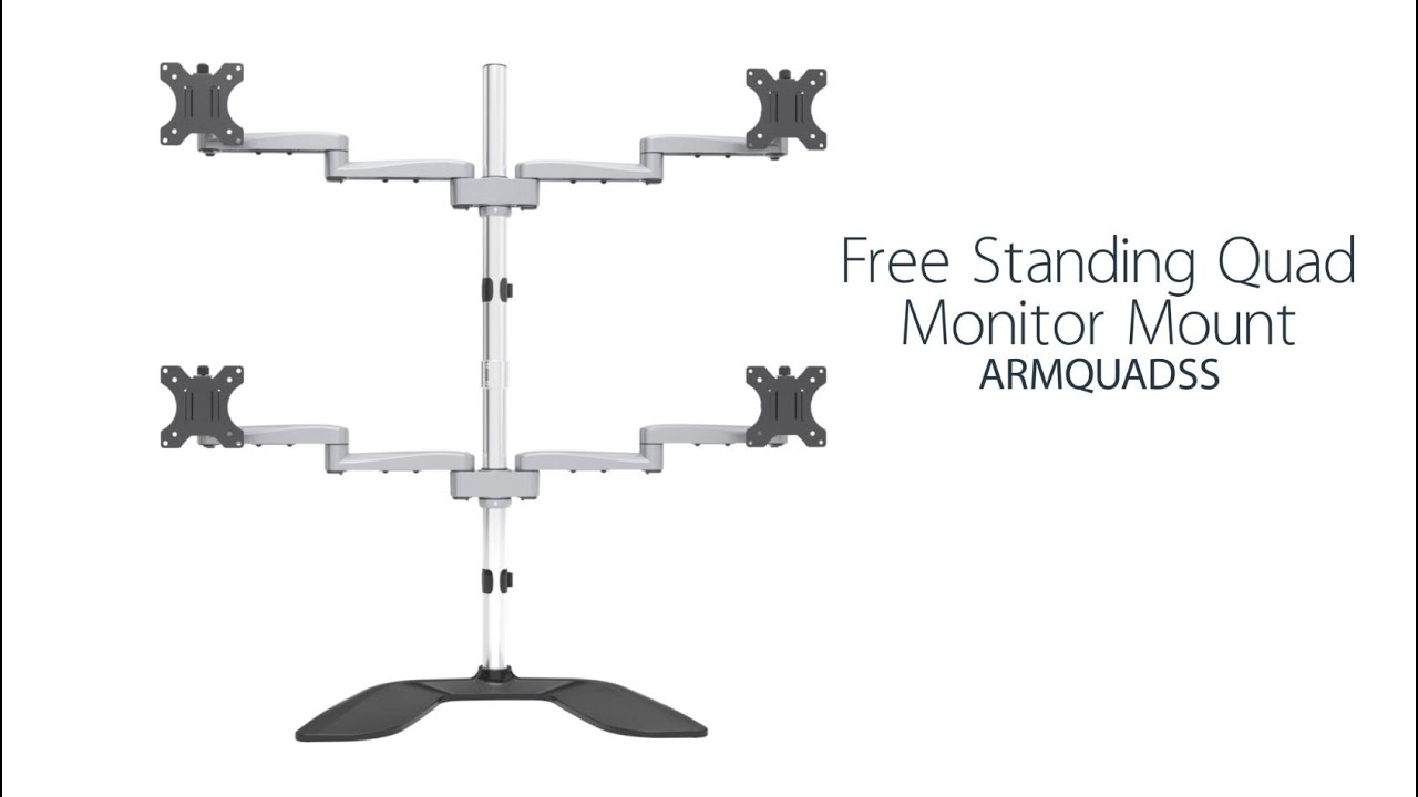 Articulating Desktop Quad Monitor Stand - ARMQUADSS | StarTech.com