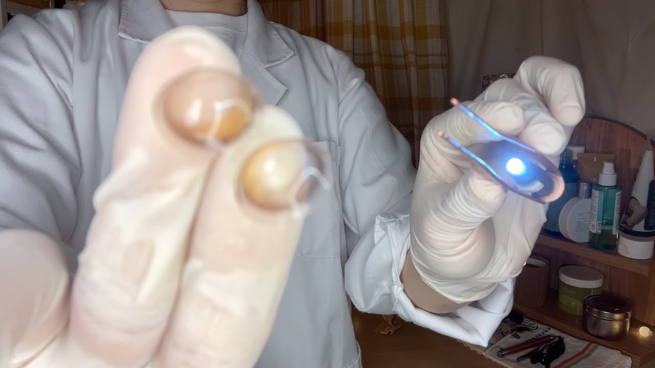 ASMR  |👁️렌즈삽입,청소샵 상황극(먼지제거,안구클렌징,렌즈삽입)오랜만에 렌즈 상황극