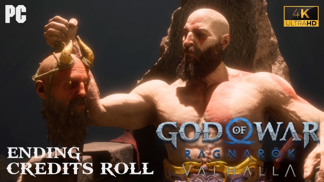 God of War Ragnar&ouml;k: Valhalla DLC - 4K Ending and Credits Roll