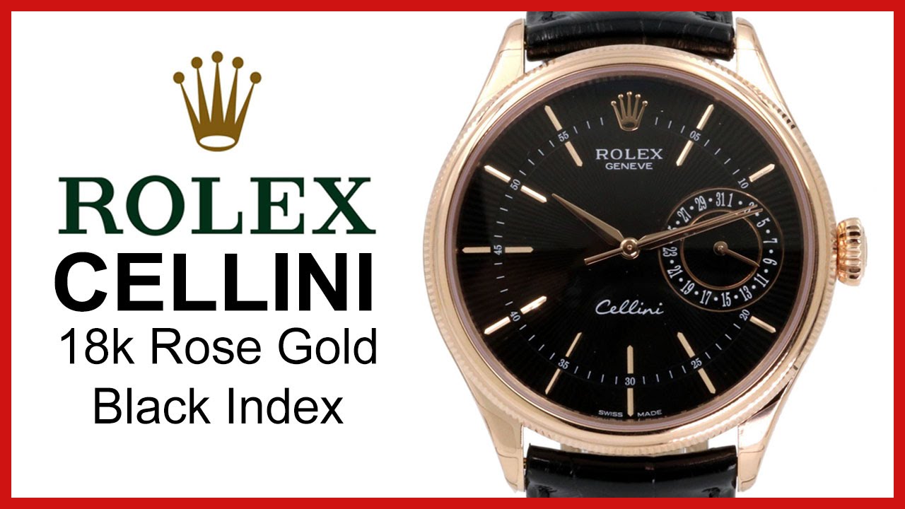 Rolex Cellini Time, Rose Gold UNBOXING & REVIEW - 39mm, Black Index, Leather, 50515
