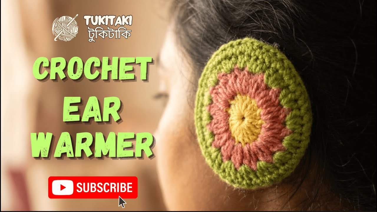 How to Crochet an Ear Warmer | Cozy ear muff Tutorial for Beginners | #tukitakicrochet