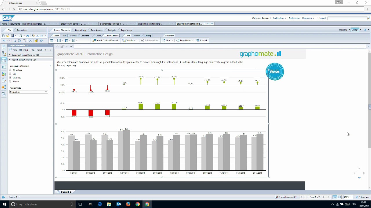 graphomate extensions for SAP BusinessObjects Web Intelligence