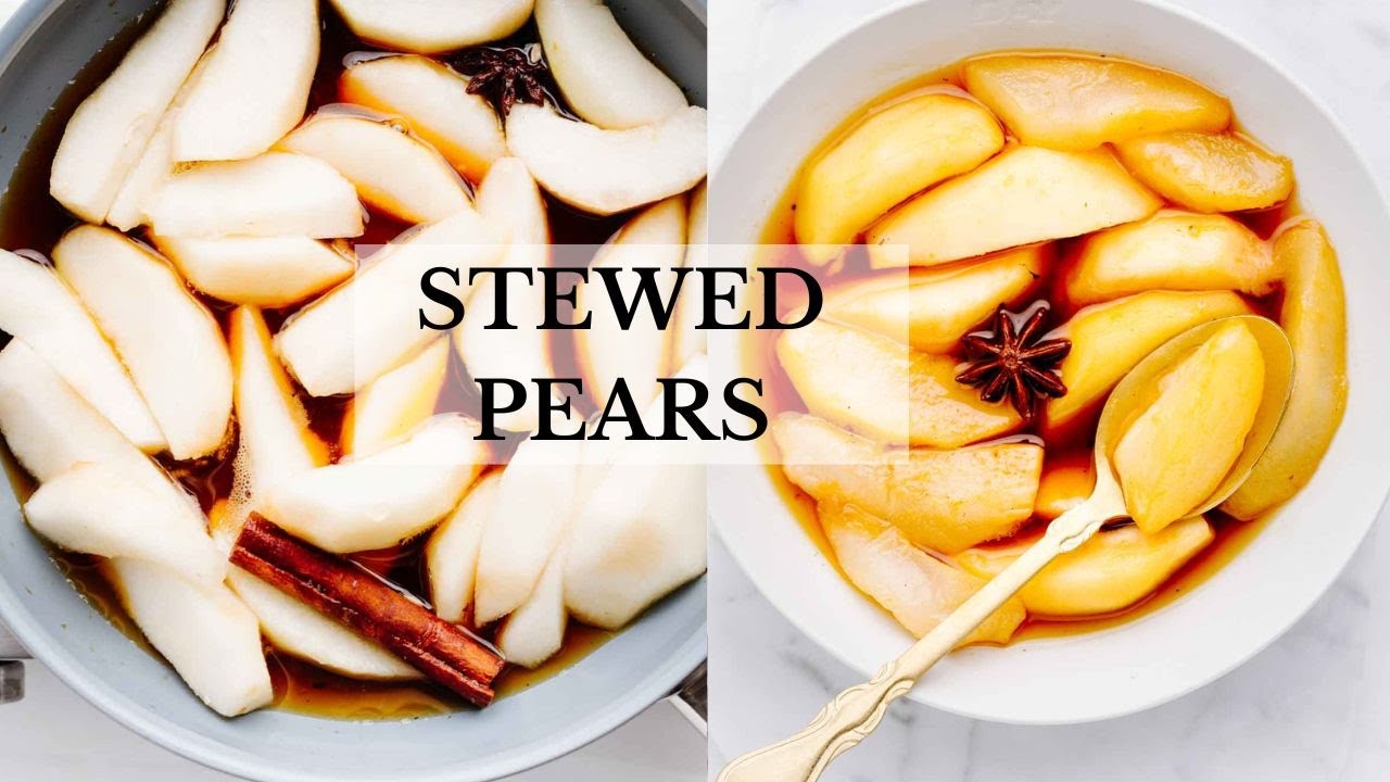 Easy Stewed Pears - perfect for breakfast or desserts