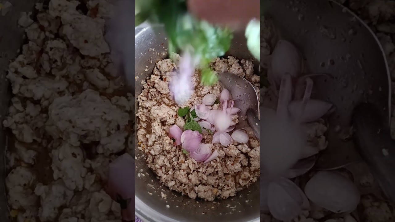 #food ลาบปลาตะเพียน