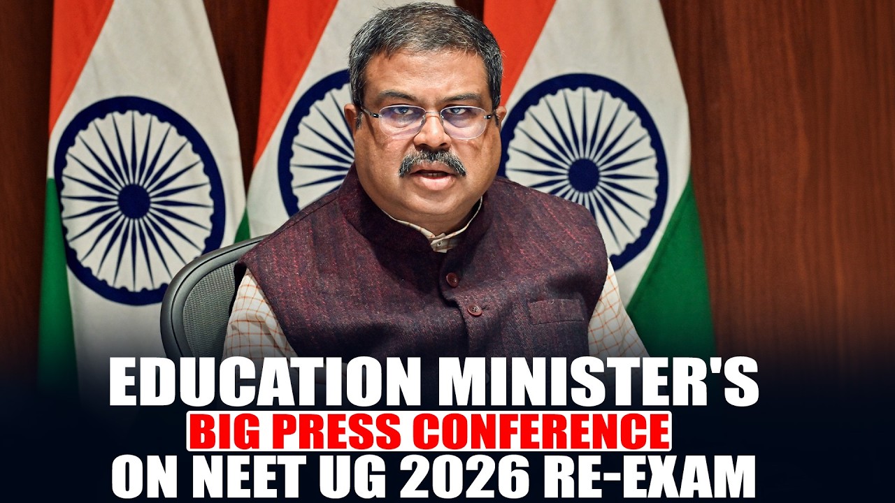 BIG BREAKING: Education Minister Dharmendra Pradhan holds press conference on NEET UG 2026 re-exam