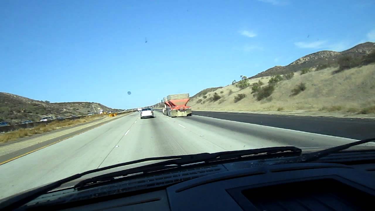 Big Rig Truck Blow Out - 18 wheeler Driving on a blown tire at 60 mph