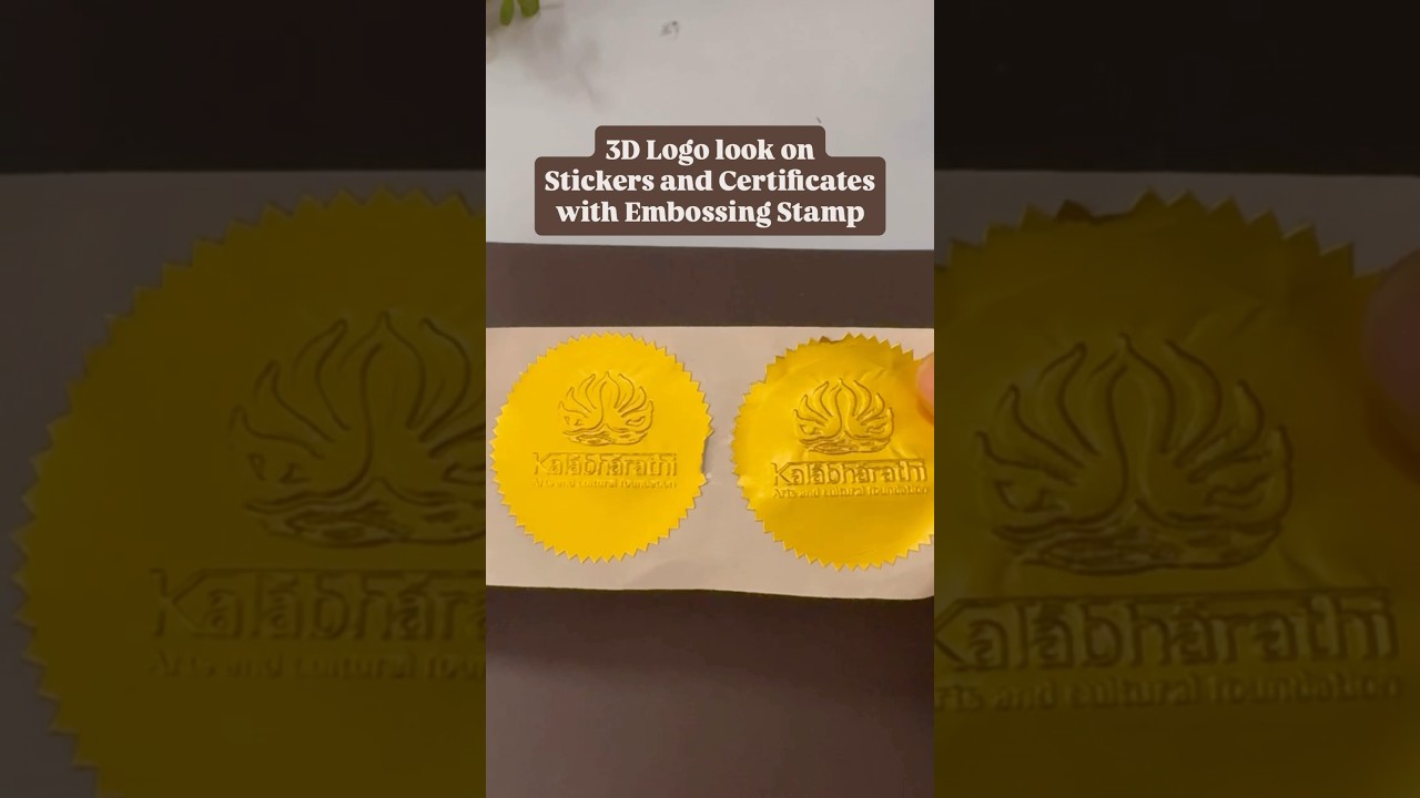 How to Use Embossing Stamps for a 3D Logo Look | Watermark Stamp for Certificates & Stickers
