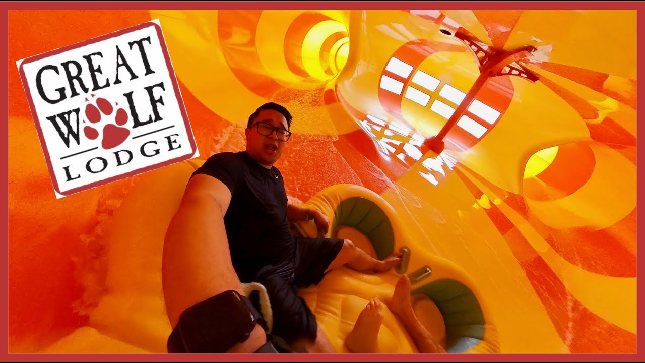 Покататься на ВСЕХ водных горках Great Wolf Lodge в Мантеке! (Полный тур по курорту)