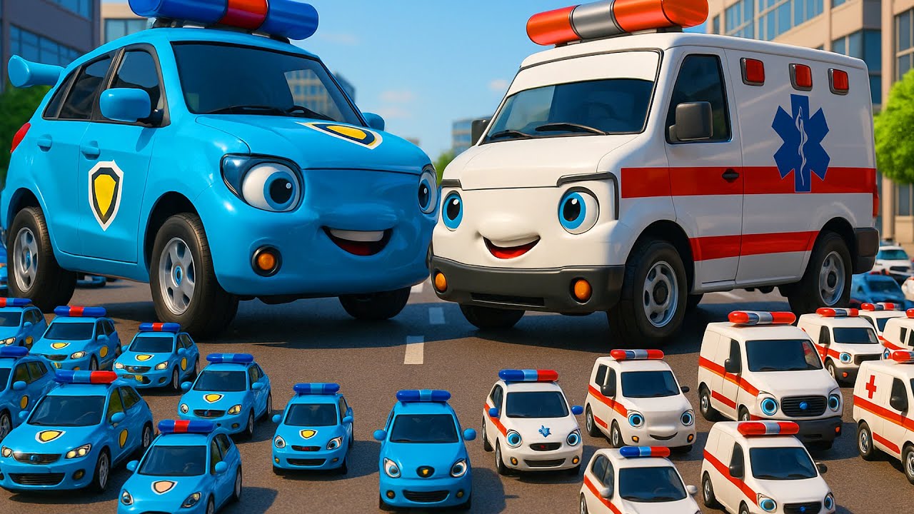 Chaos in the Fog!! 🌫️😱 | Police Car & Friends Rescue Cars Cartoon