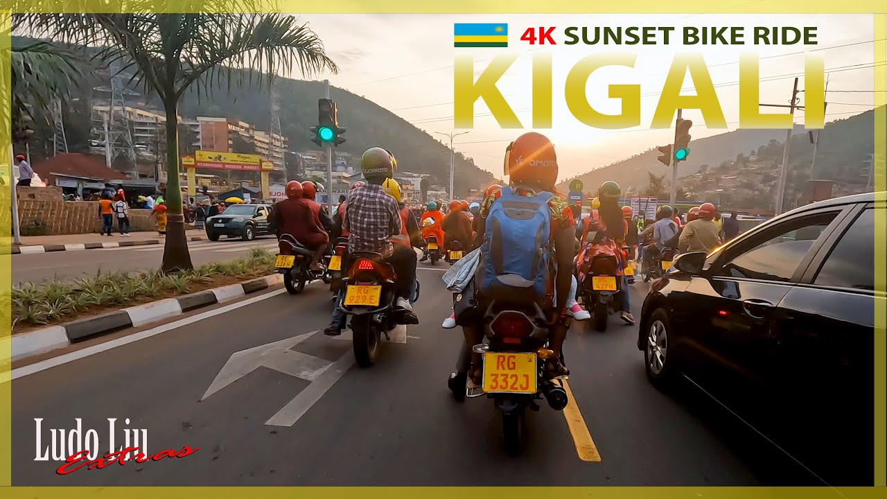 Downtown KIGALI at SUNSET - 4K Immersive Drive