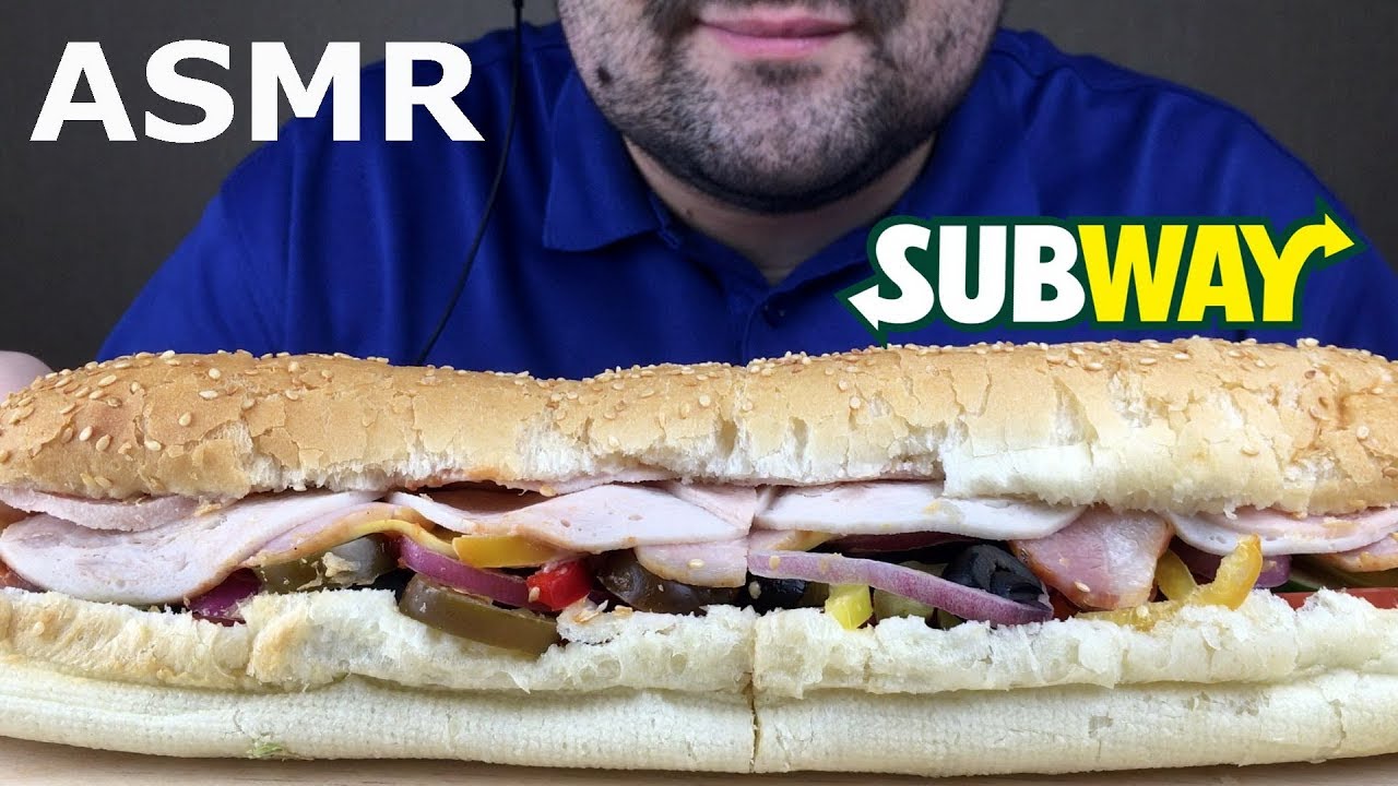 ASMR SUBWAY SANDWICH (Eating Sounds, Eating Show) NO TALKING