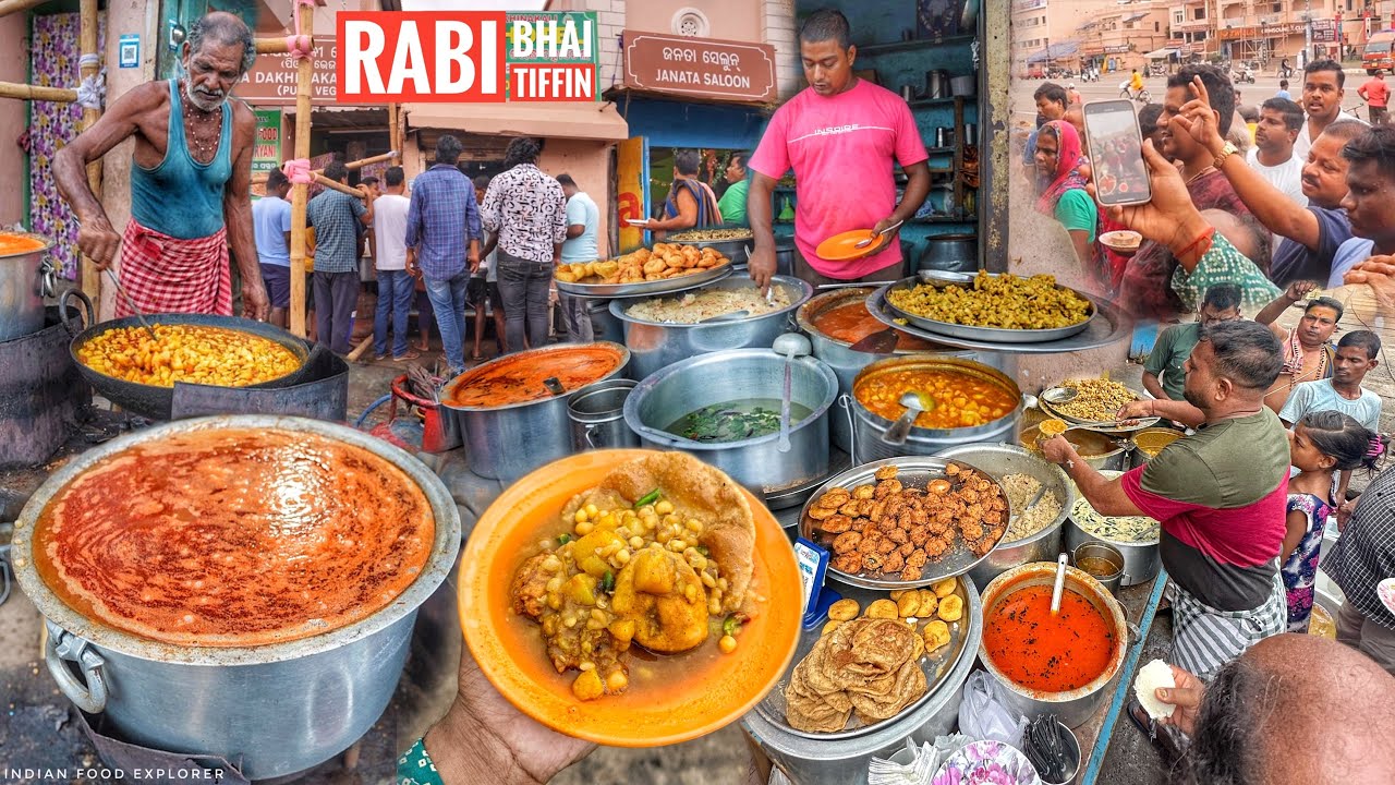 Near PURI Sri JAGANNATH Mandir Famous Rabi Bhai Tiffin | 1000 People Eat Everyday | Street Food