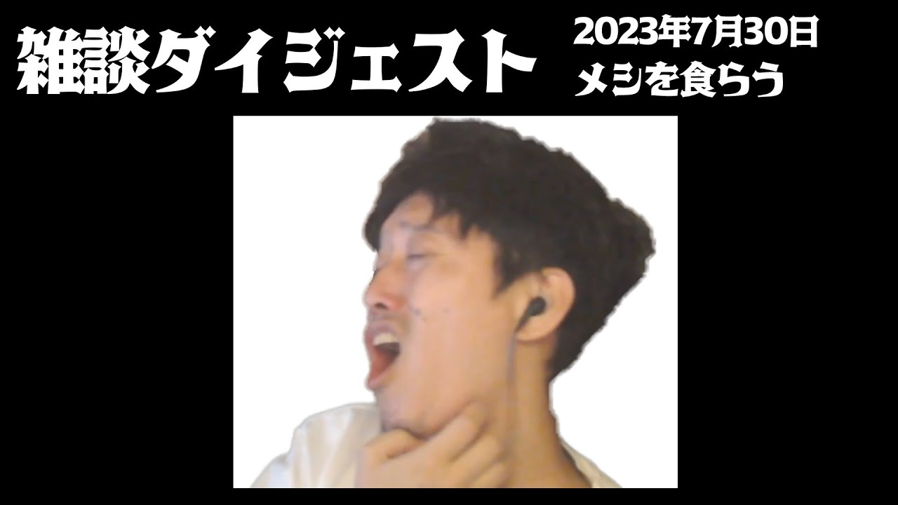 布団ちゃんの雑談ダイジェスト「メシを喰らう」【2023/7/30】