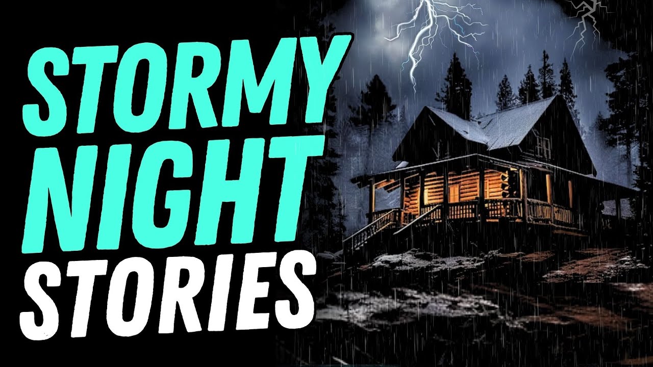 True Stormy Night Scary Horror Stories for Sleep | Black Screen with Rain Sounds