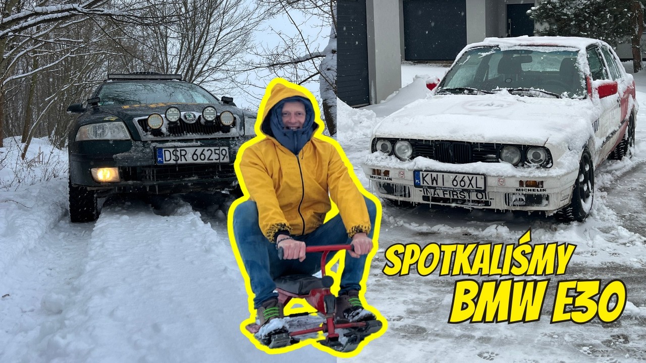VLOG #1 - Odkrywamy Zimowe Bezdroża Skodą + Spotkanie z BMW E30!