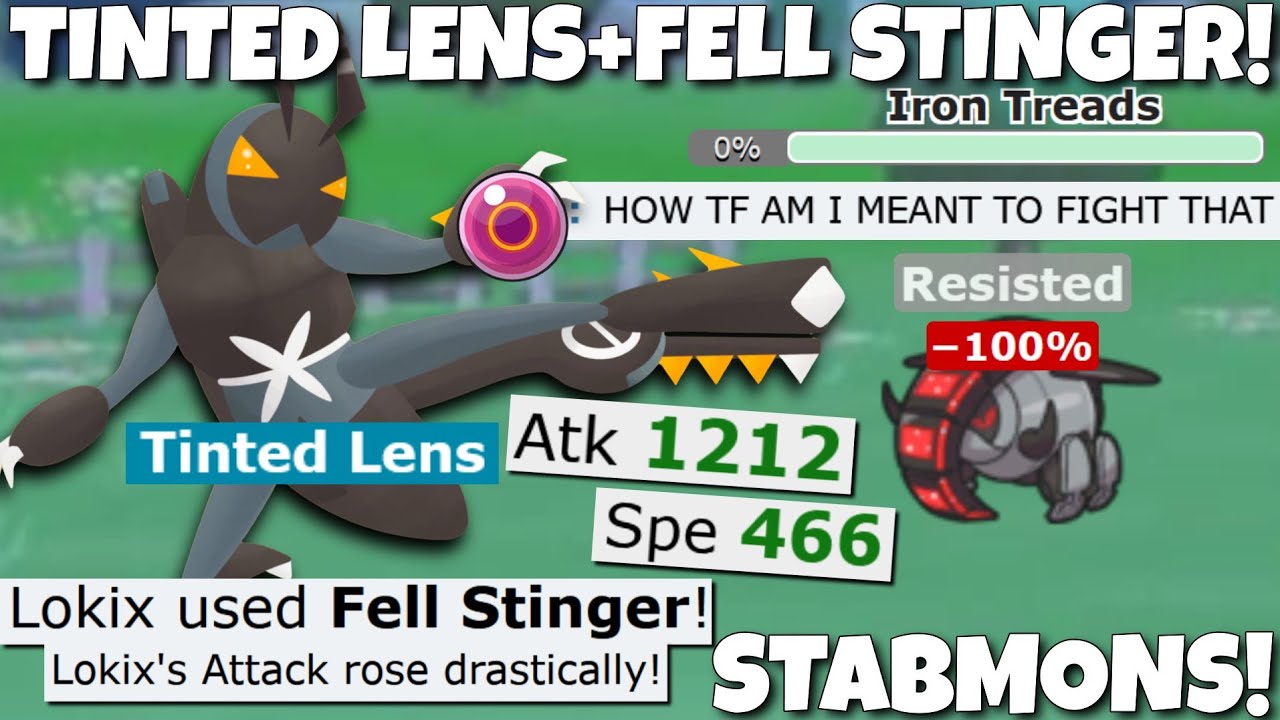 TINTED LENS FELL STINGER LOKIX IS SO GOOD IN STABMONS! POKEMON SCARLET AND VIOLET!