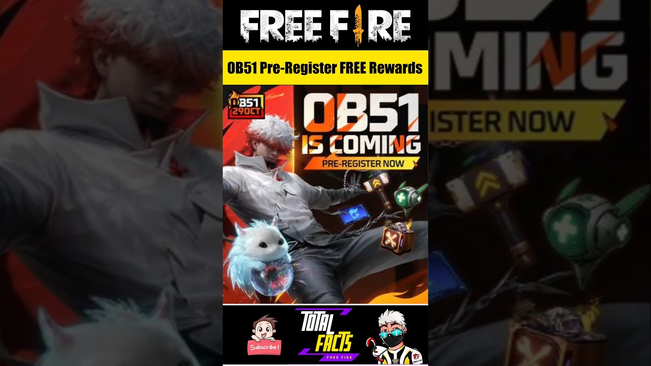 OB51 New Update Pre Register to Get FREE Rewards 💯🥳 Free Fire