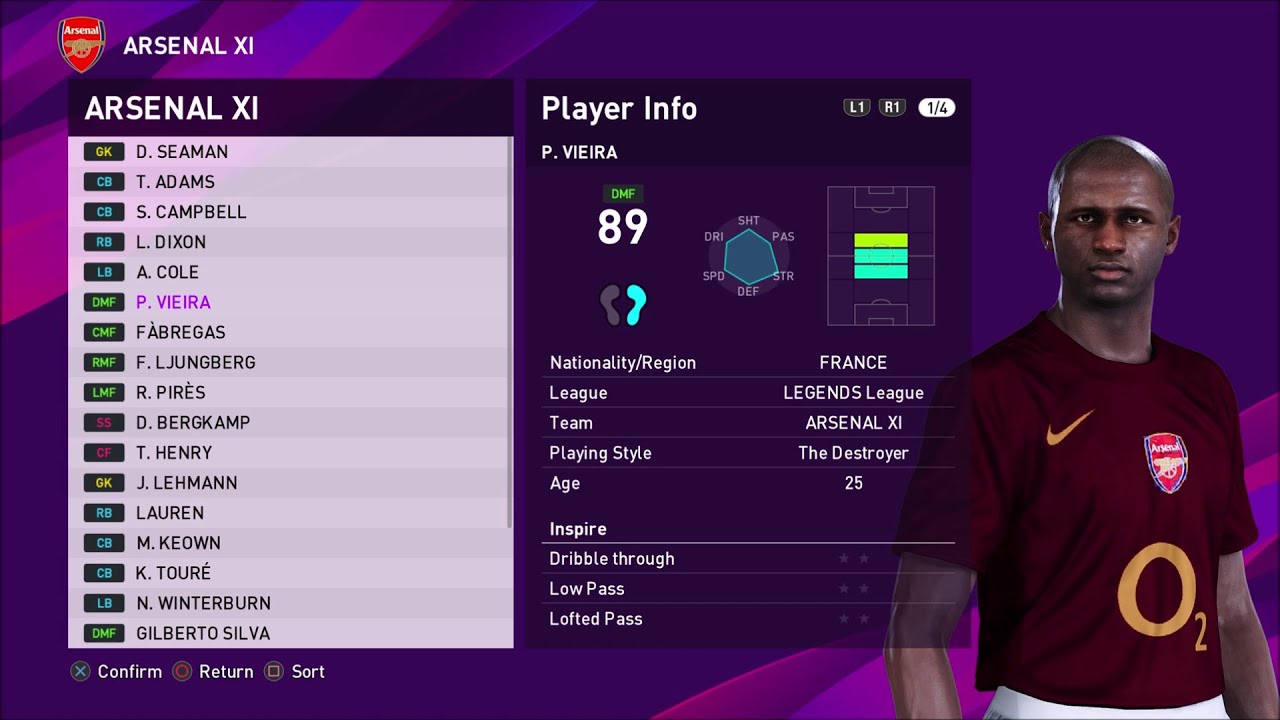 Arsenal Legends PES 2020  Ft. Hendy, Viera, Van Persie, Bergkamp | Real Let's Game