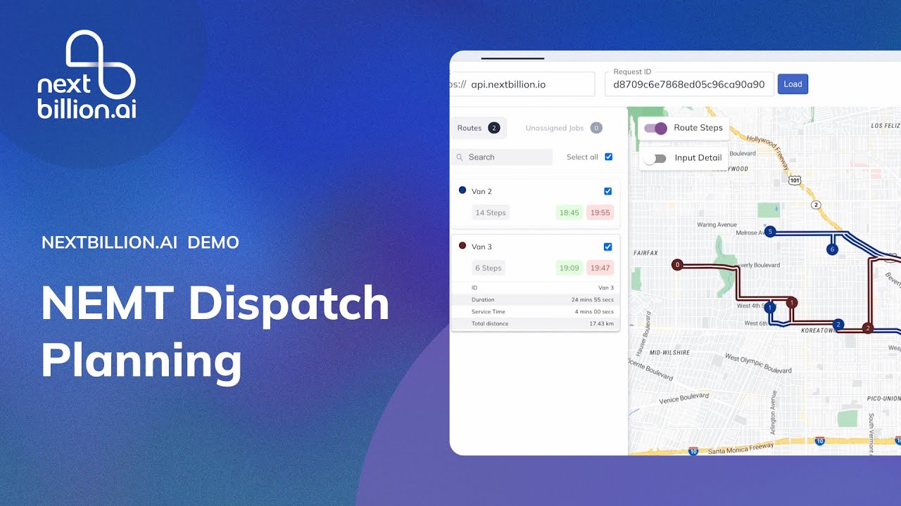 Non-Emergency Medical Transportation (NEMT) Dispatch Planning Demo | NextBillion.ai