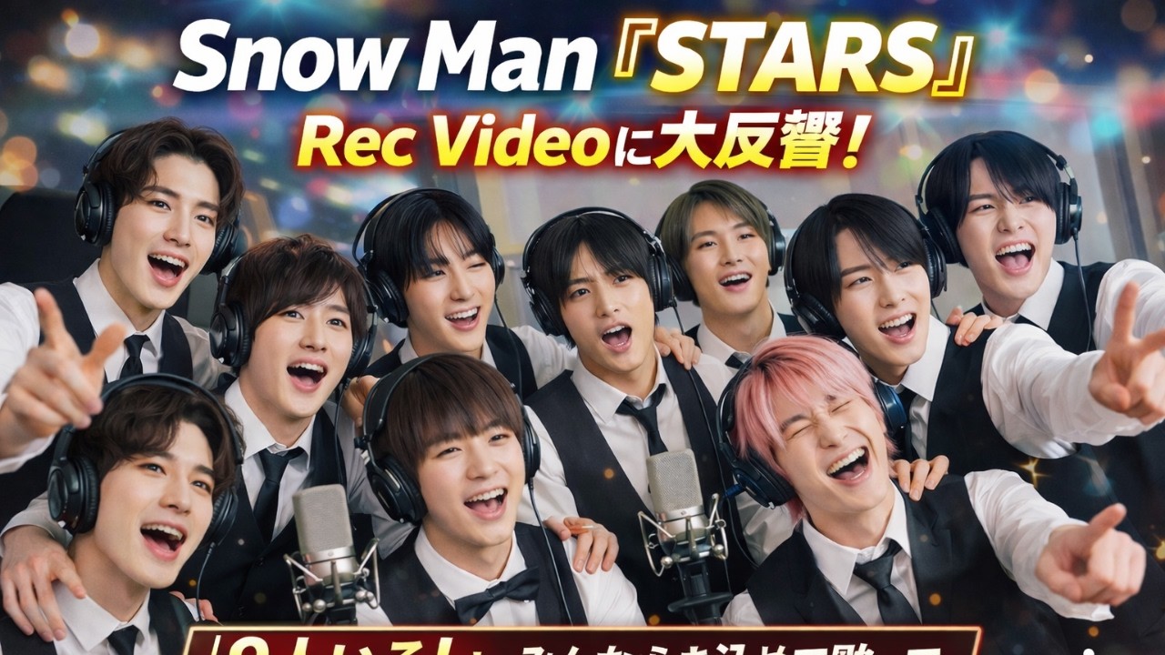 Snow Man「STARS」Rec Video公開で大反響！9人の歌声に感動の声続出、心を込めたパフォーマンスに涙と絶賛#SnowMan, #STARS, #ジャニーズ,
