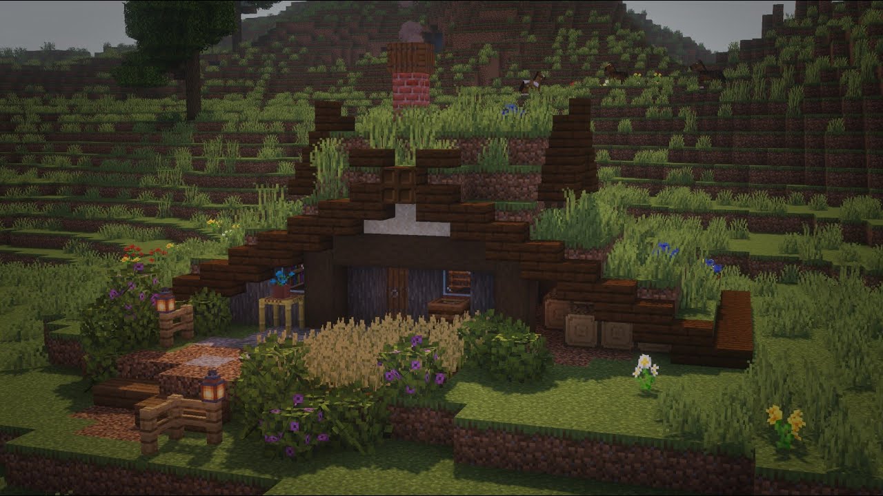 Minecraft: How to build a Grass Roof House