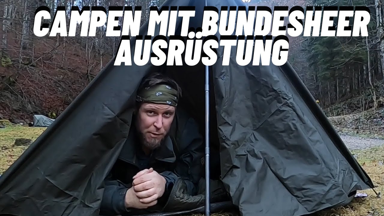 Campen mit alter Bundesheer Ausrüstung und Freunden