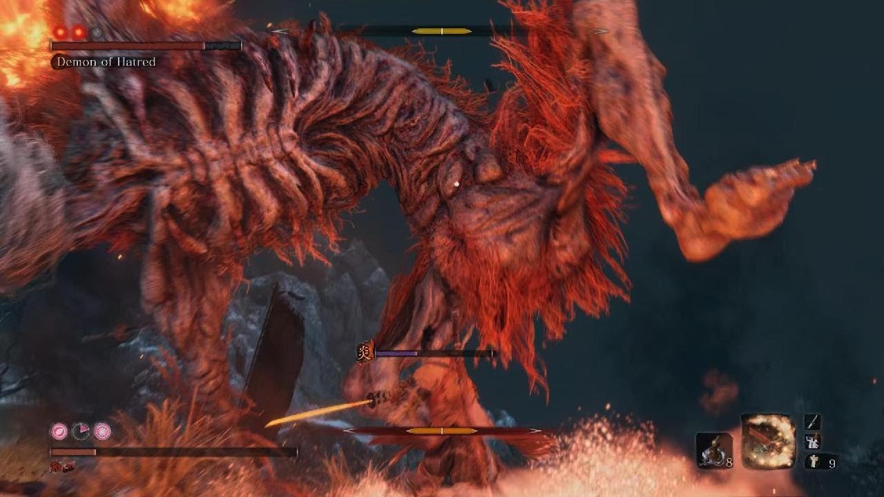 Sekiro: Demon of Hatred, no charm, demon bell.