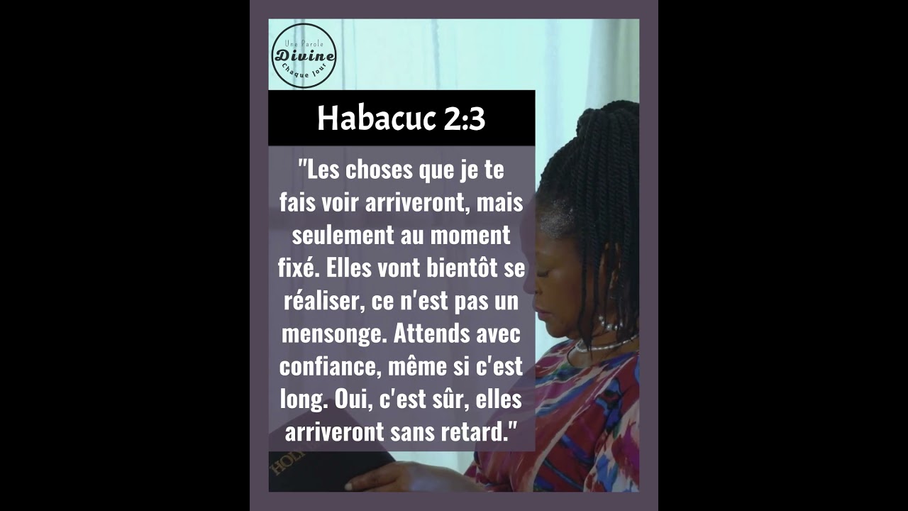 Verset Biblique Du Jour - Habacuc 2:3 | La patience dans l'attente !