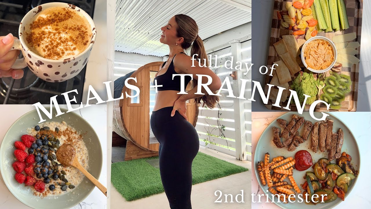full day of meals, training + supplements @ 17 weeks pregnant!!!