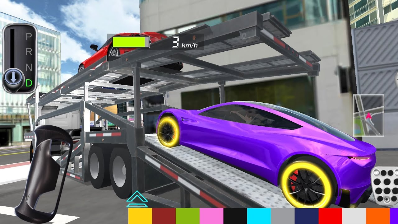 New purple car transport mission and car parking – 3D driving class gameplay video#cargame 